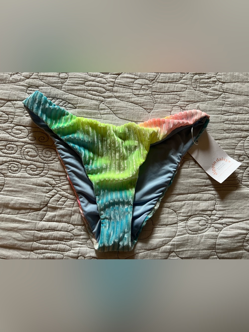 Dippin' Daisy's Multicolor Ribbed Tie-Dye Bikini Bottom